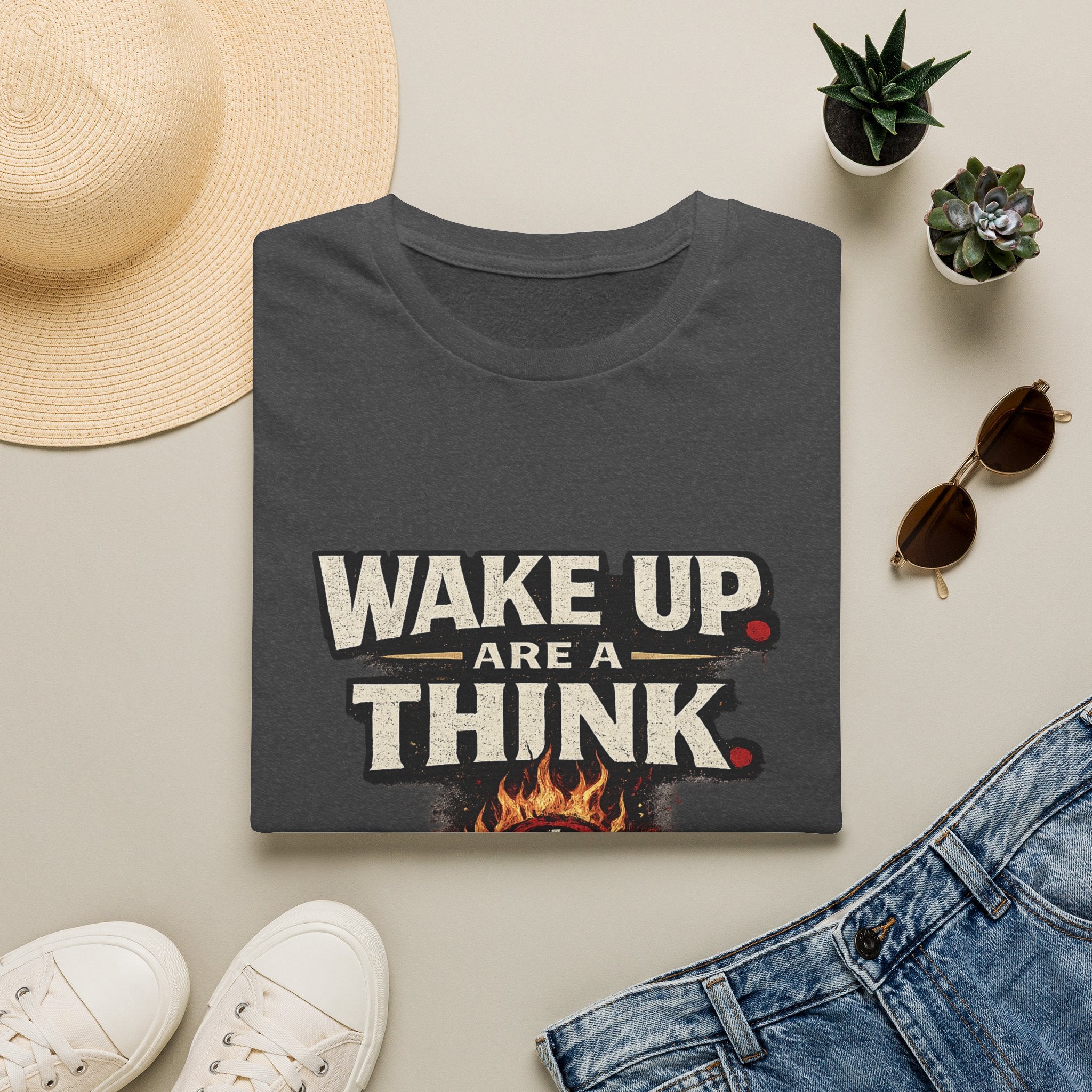 Wake Up Are A Think - Motivational Graphic T-Shirt (Spend Wisely)