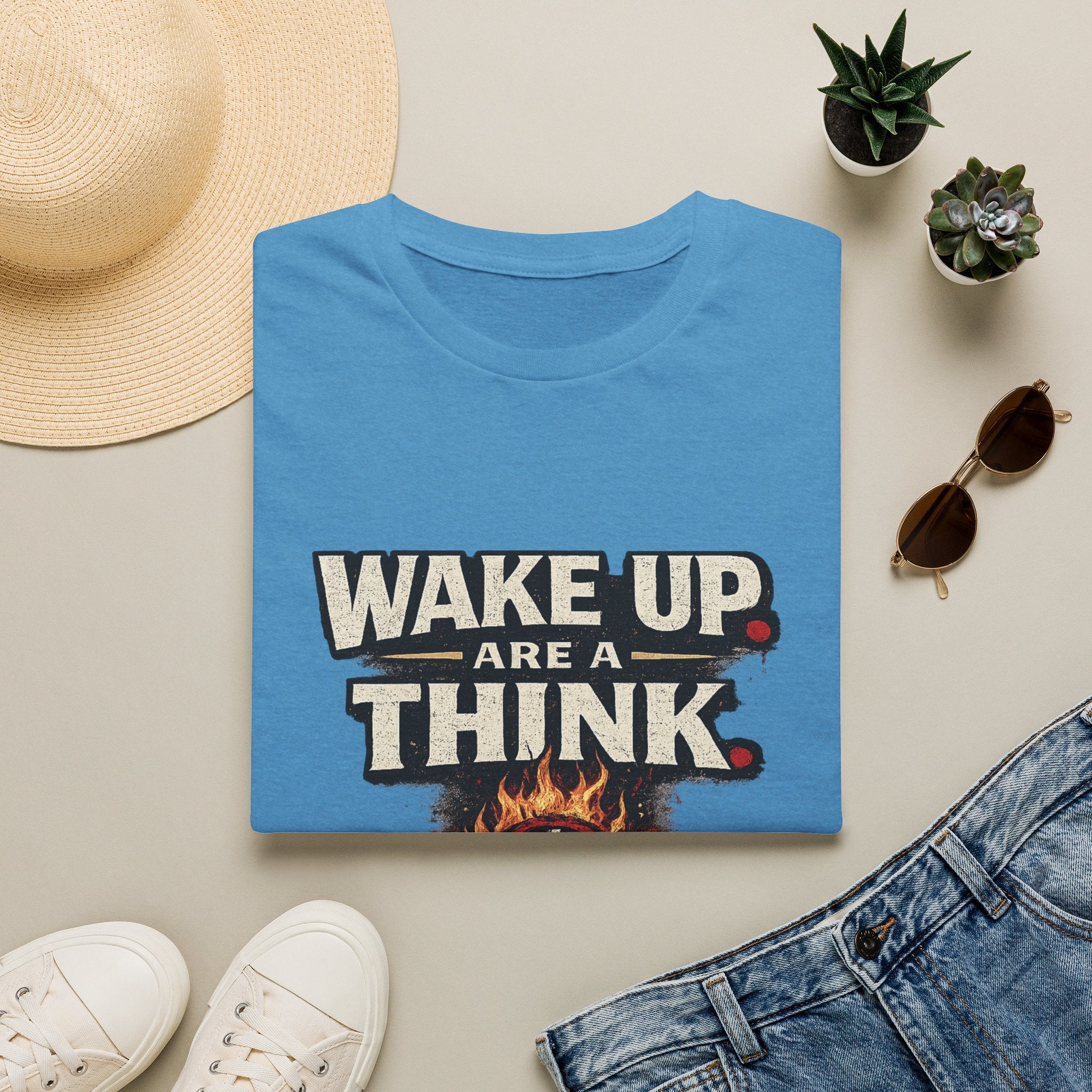 Wake Up Are A Think - Motivational Graphic T-Shirt (Spend Wisely)