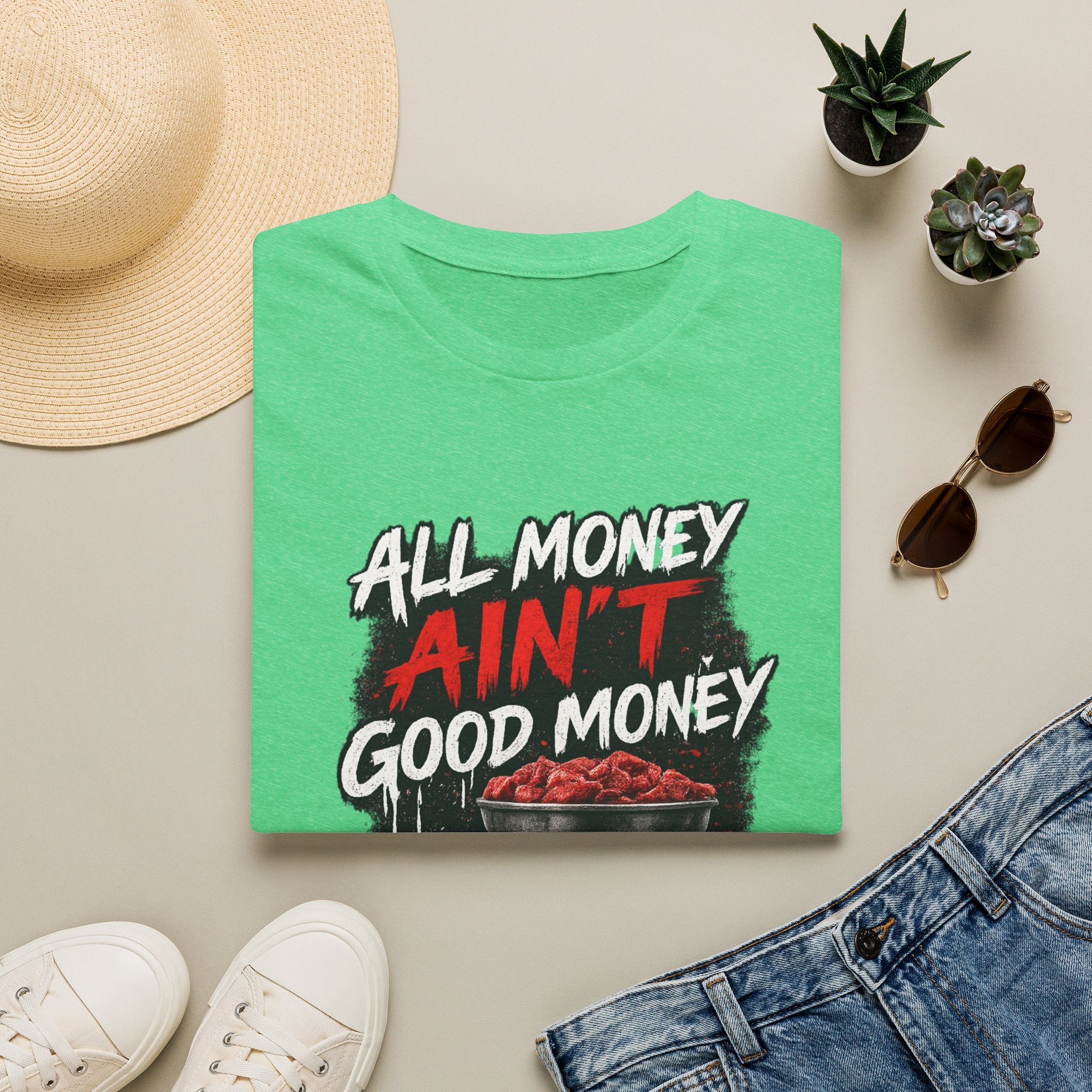 All Money Ain’t Good Money – Meat Grinder Graphic Streetwear Tee
