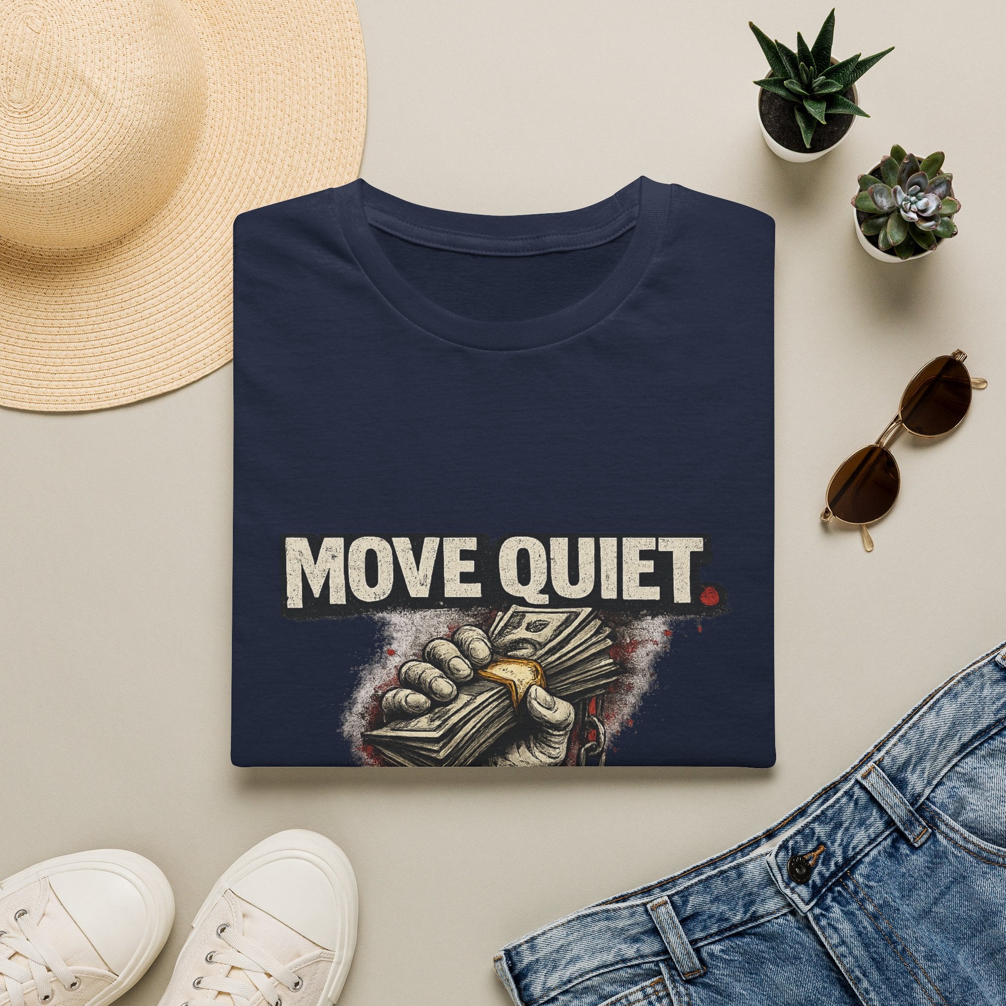 Move Quiet Stay Paid T-Shirt — Stealth Hustle Graphic Tee