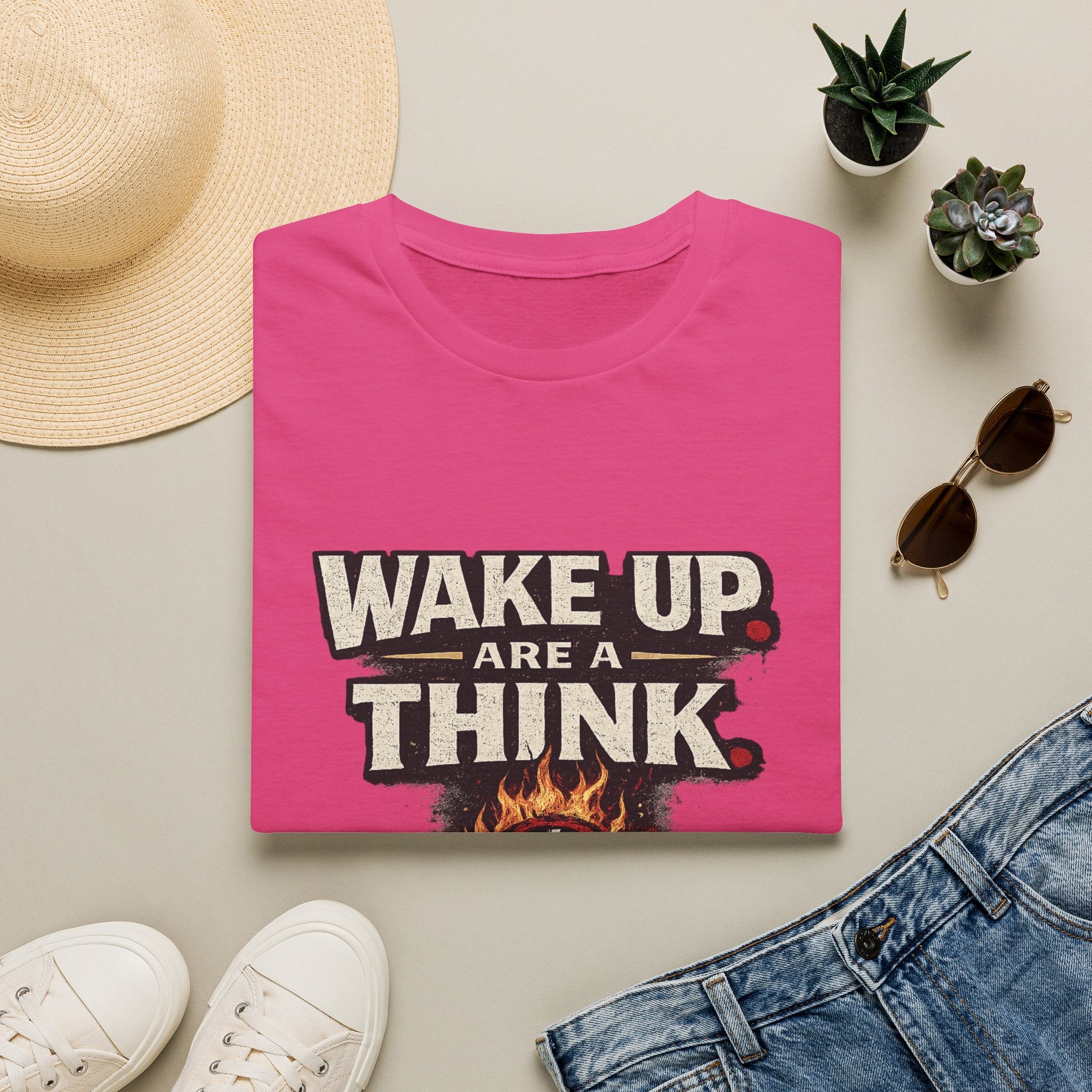 Wake Up Are A Think - Motivational Graphic T-Shirt (Spend Wisely)