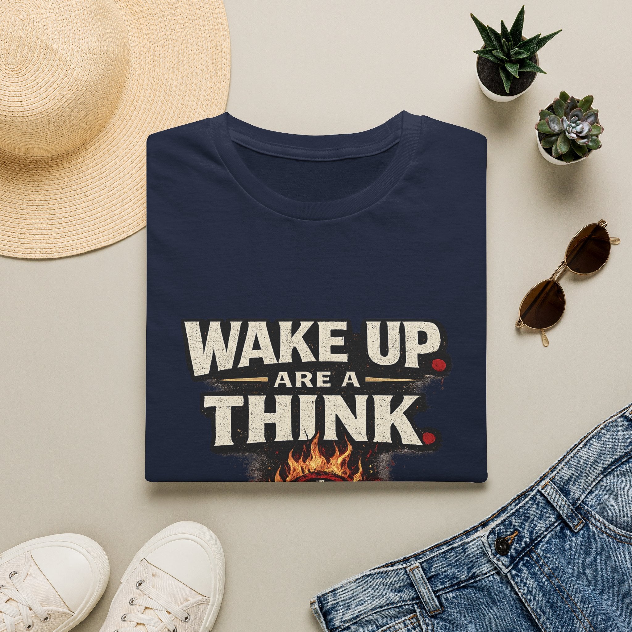 Wake Up Are A Think - Motivational Graphic T-Shirt (Spend Wisely)