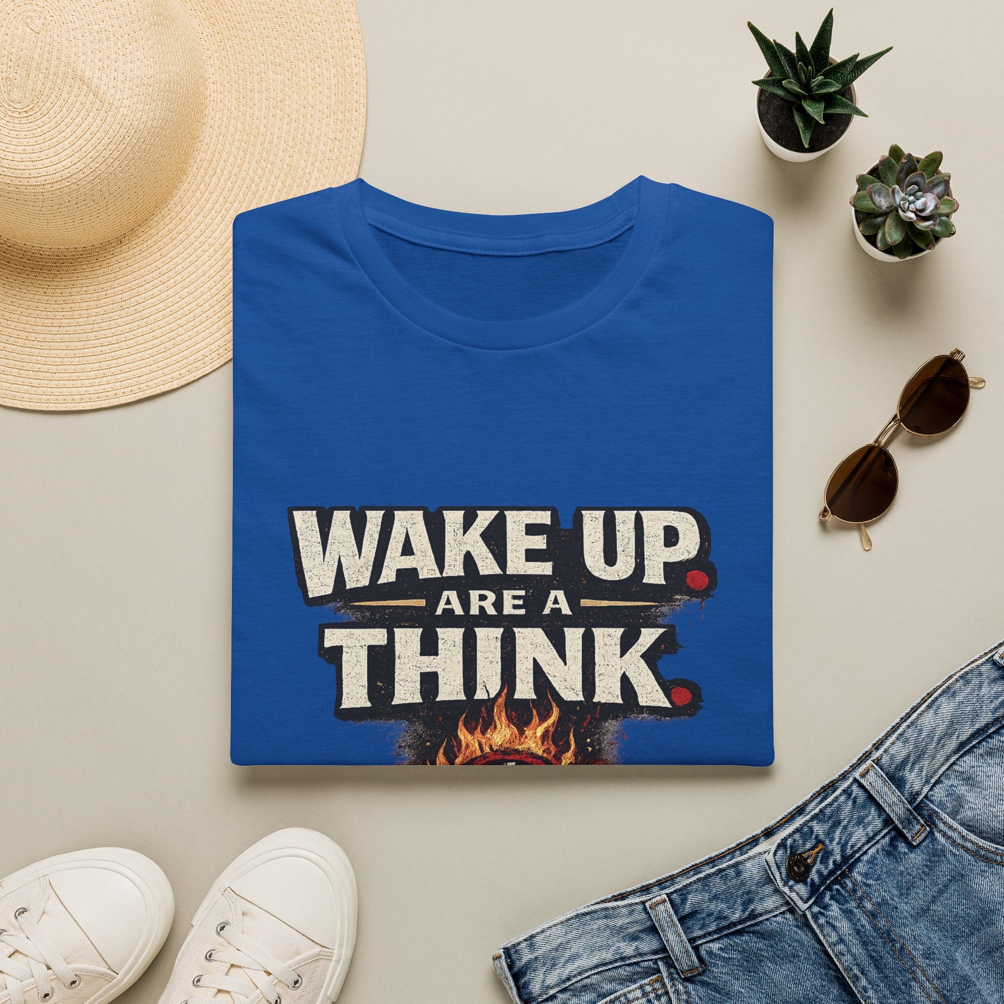 Wake Up Are A Think - Motivational Graphic T-Shirt (Spend Wisely)
