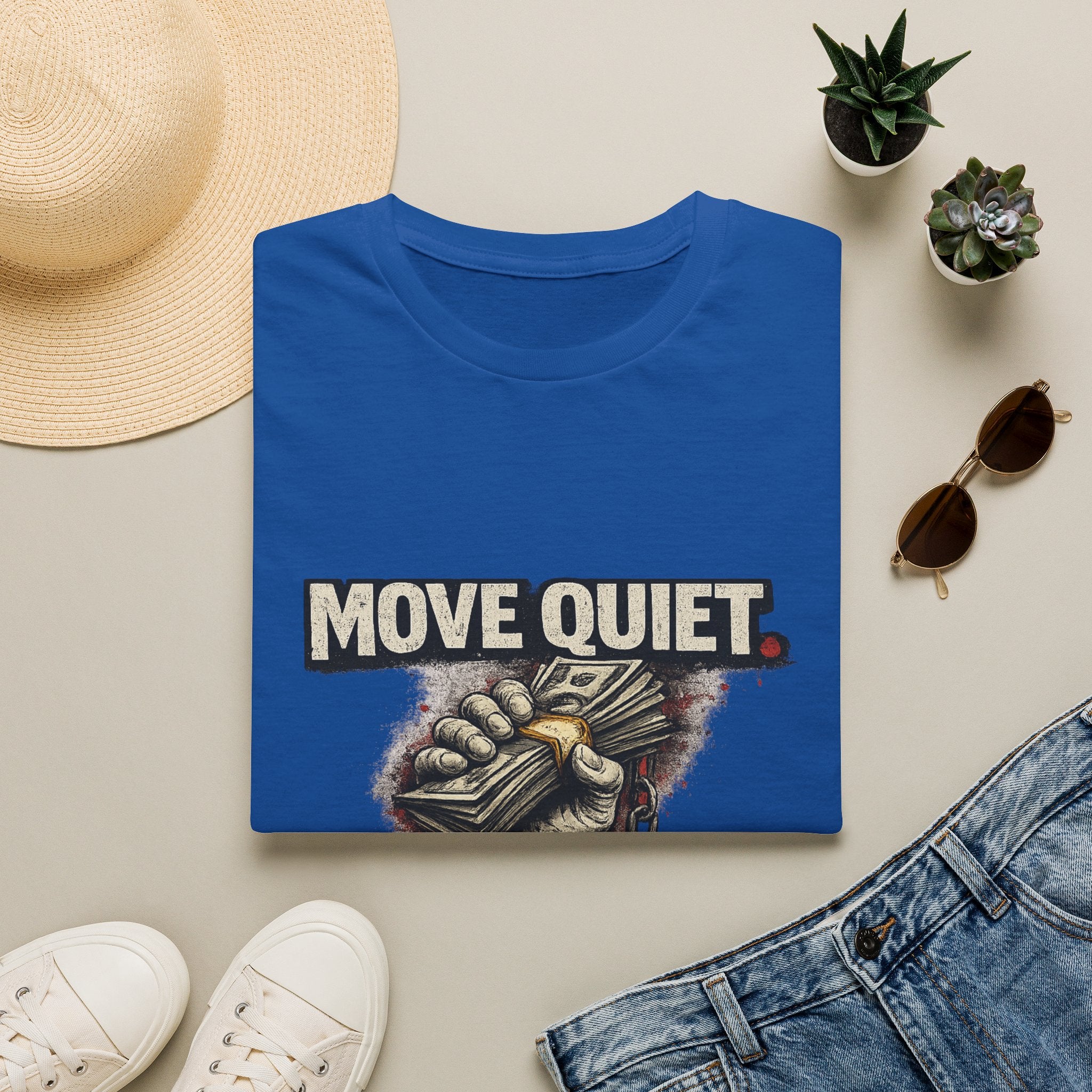 Move Quiet Stay Paid T-Shirt — Stealth Hustle Graphic Tee