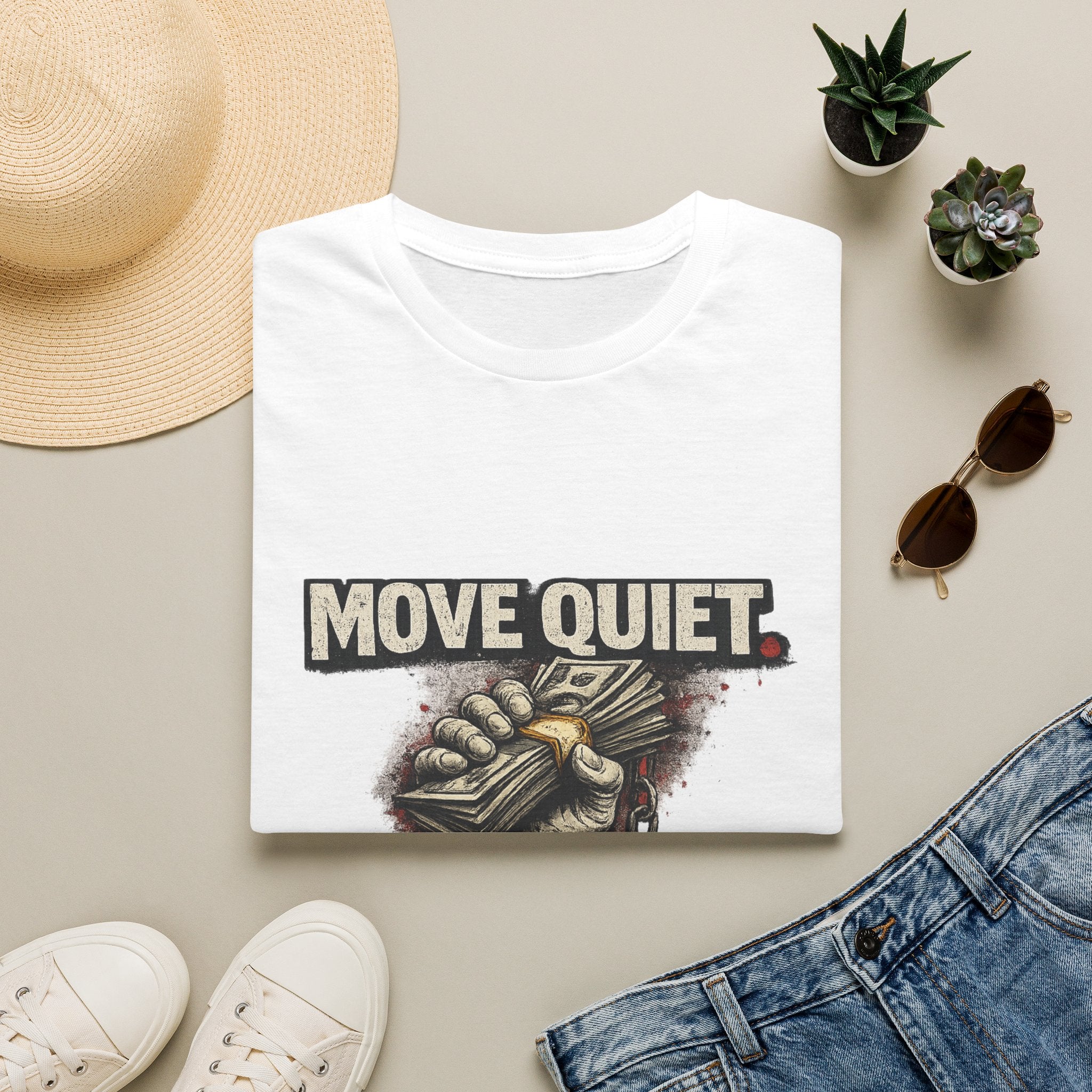 Move Quiet Stay Paid T-Shirt — Stealth Hustle Graphic Tee