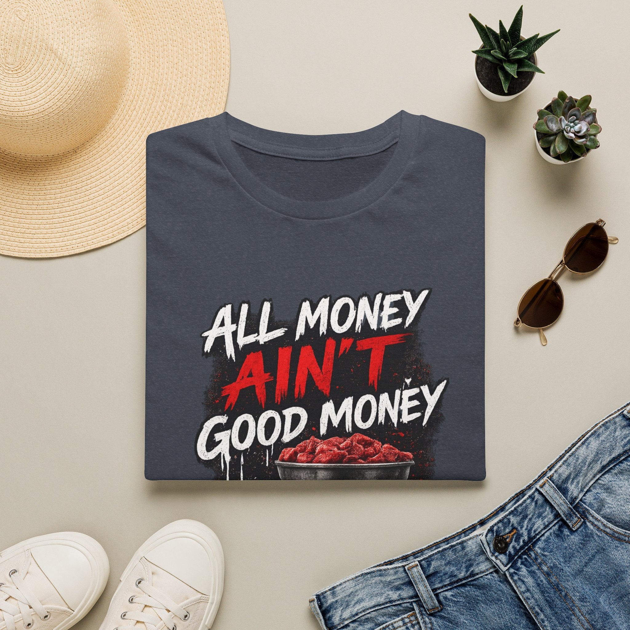All Money Ain’t Good Money – Meat Grinder Graphic Streetwear Tee