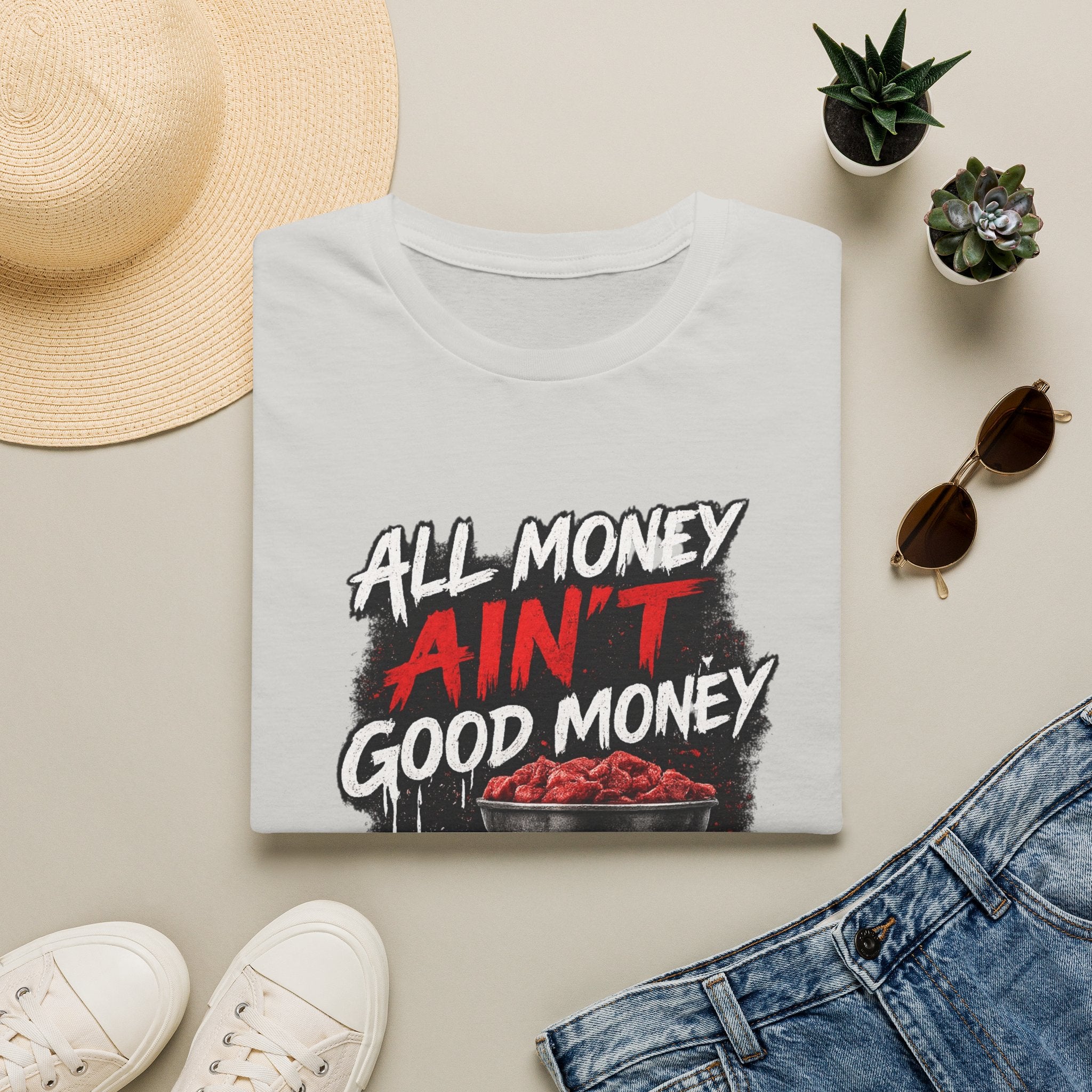 All Money Ain’t Good Money – Meat Grinder Graphic Streetwear Tee