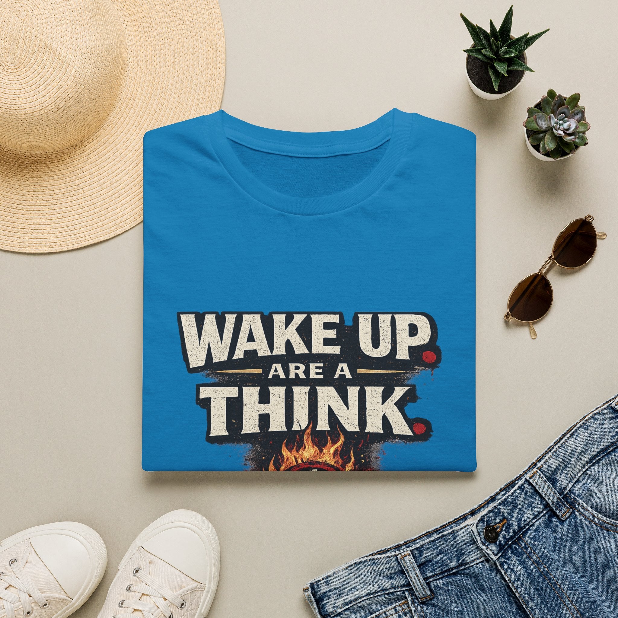 Wake Up Are A Think - Motivational Graphic T-Shirt (Spend Wisely)