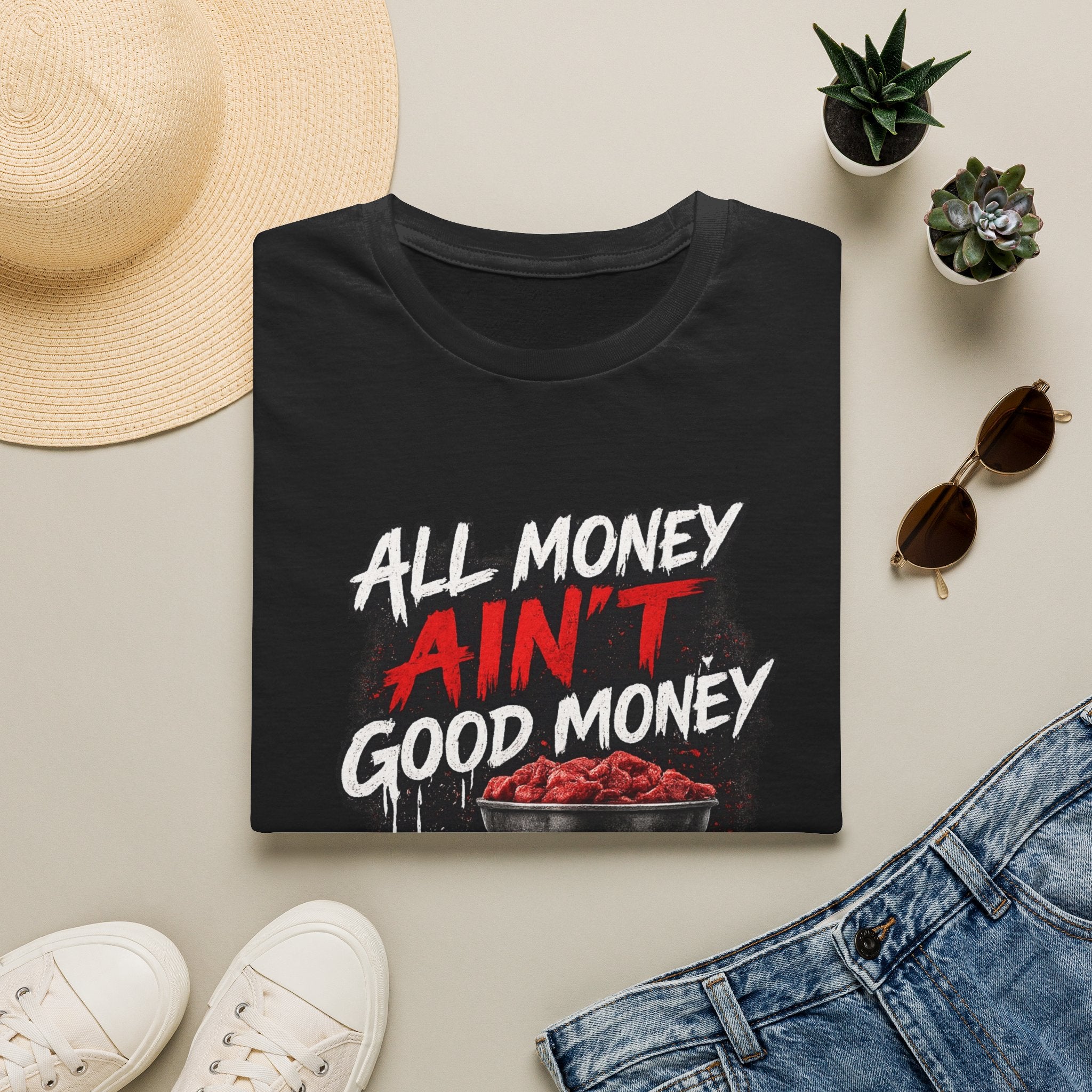 All Money Ain’t Good Money – Meat Grinder Graphic Streetwear Tee