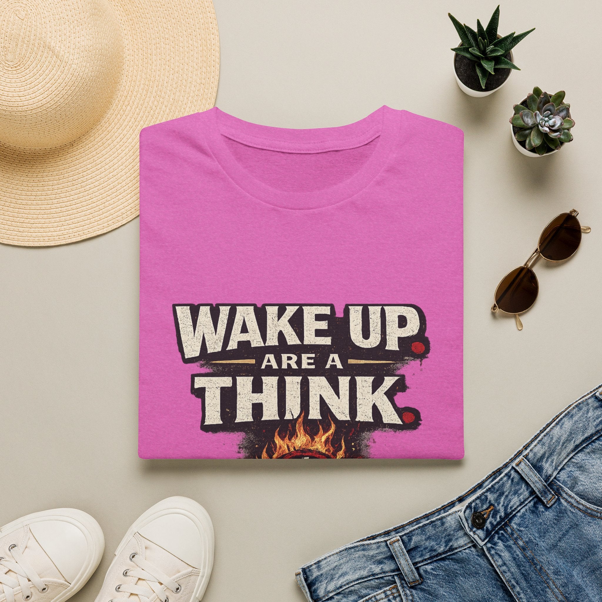 Wake Up Are A Think - Motivational Graphic T-Shirt (Spend Wisely)