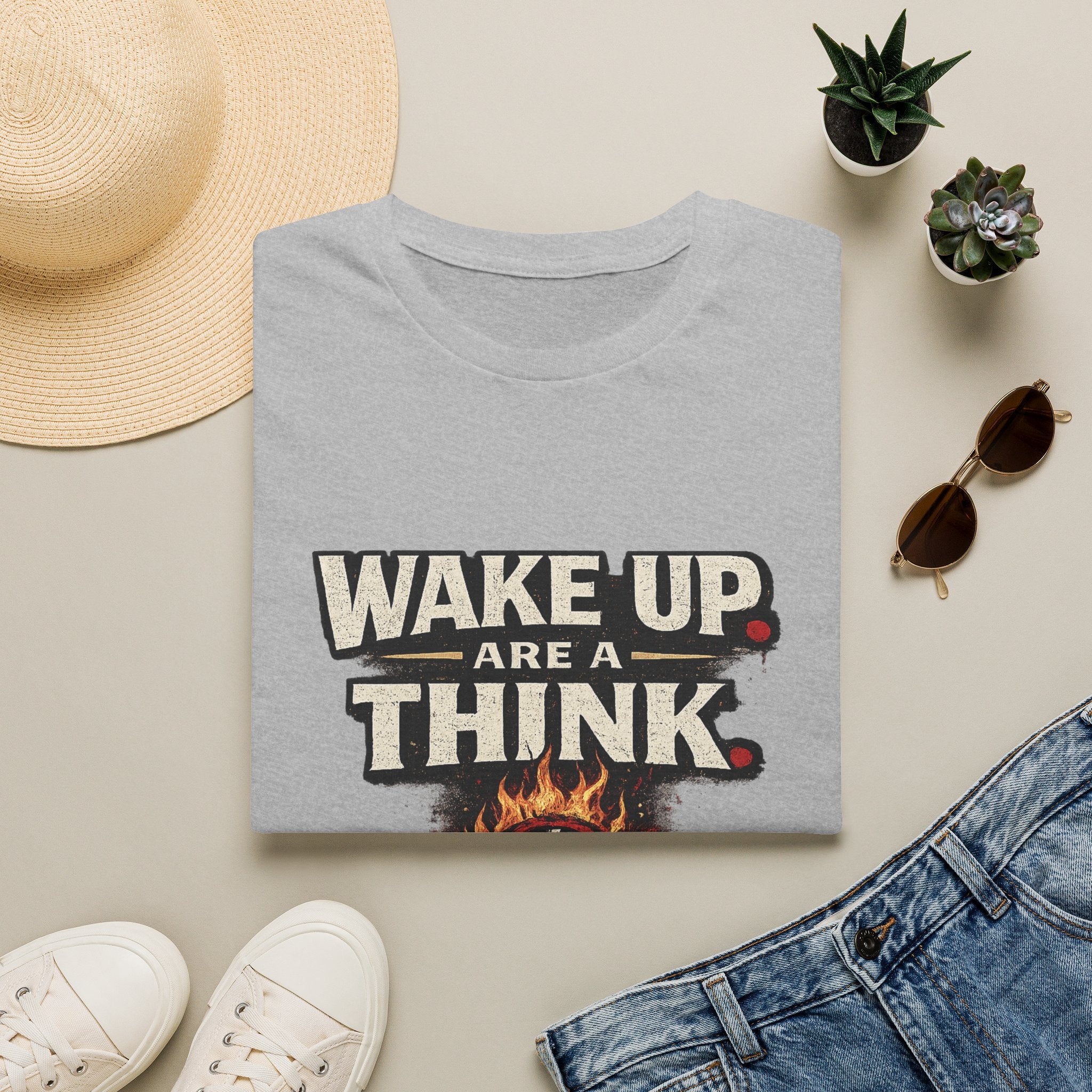 Wake Up Are A Think - Motivational Graphic T-Shirt (Spend Wisely)