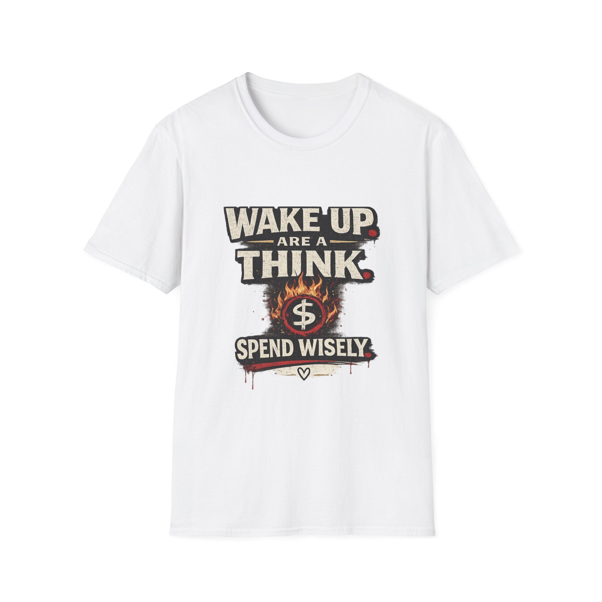 Wake Up Are A Think - Motivational Graphic T-Shirt (Spend Wisely)