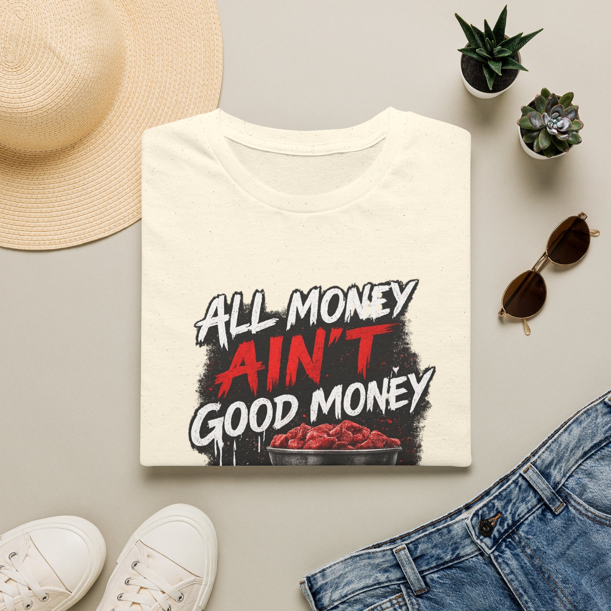 All Money Ain’t Good Money – Meat Grinder Graphic Streetwear Tee