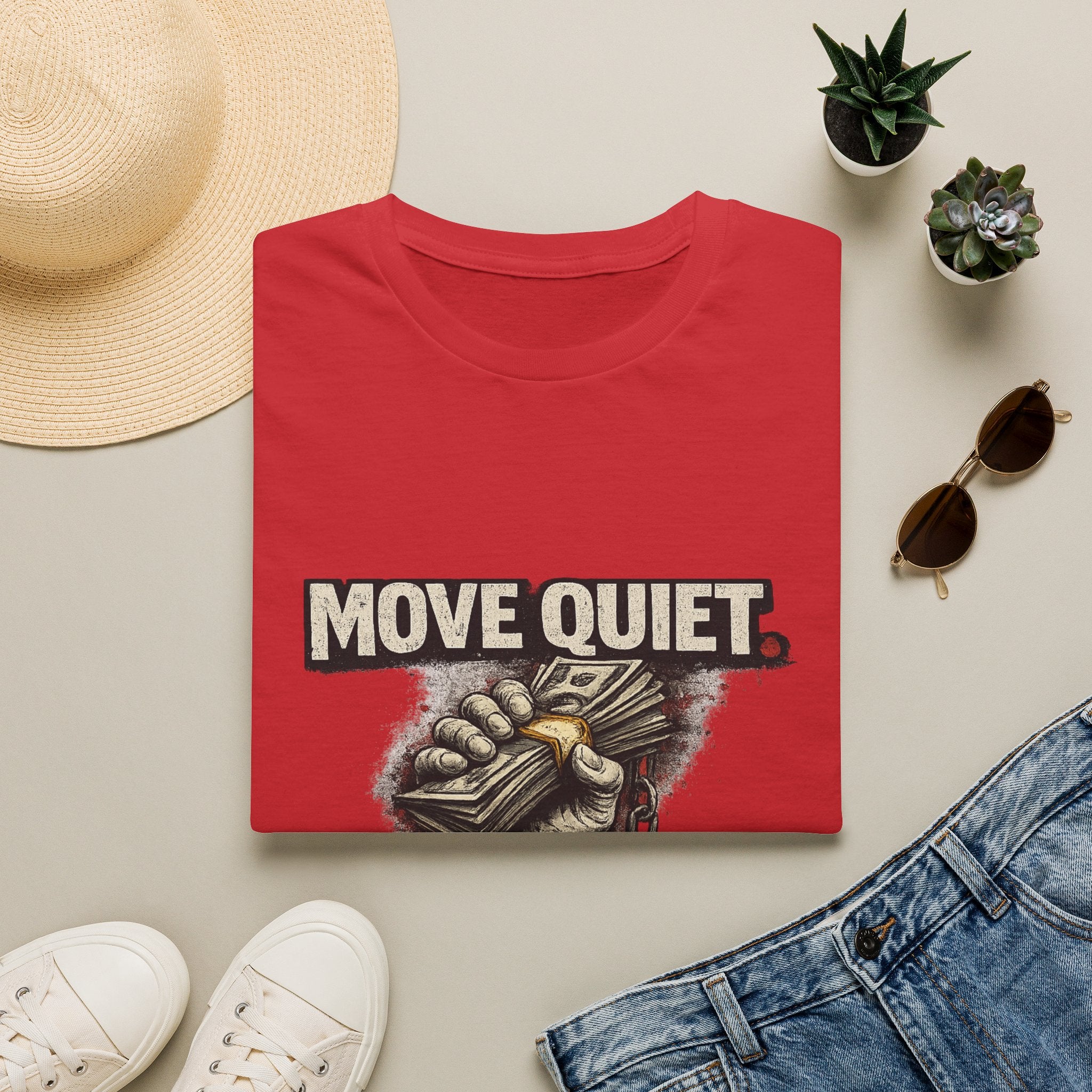 Move Quiet Stay Paid T-Shirt — Stealth Hustle Graphic Tee