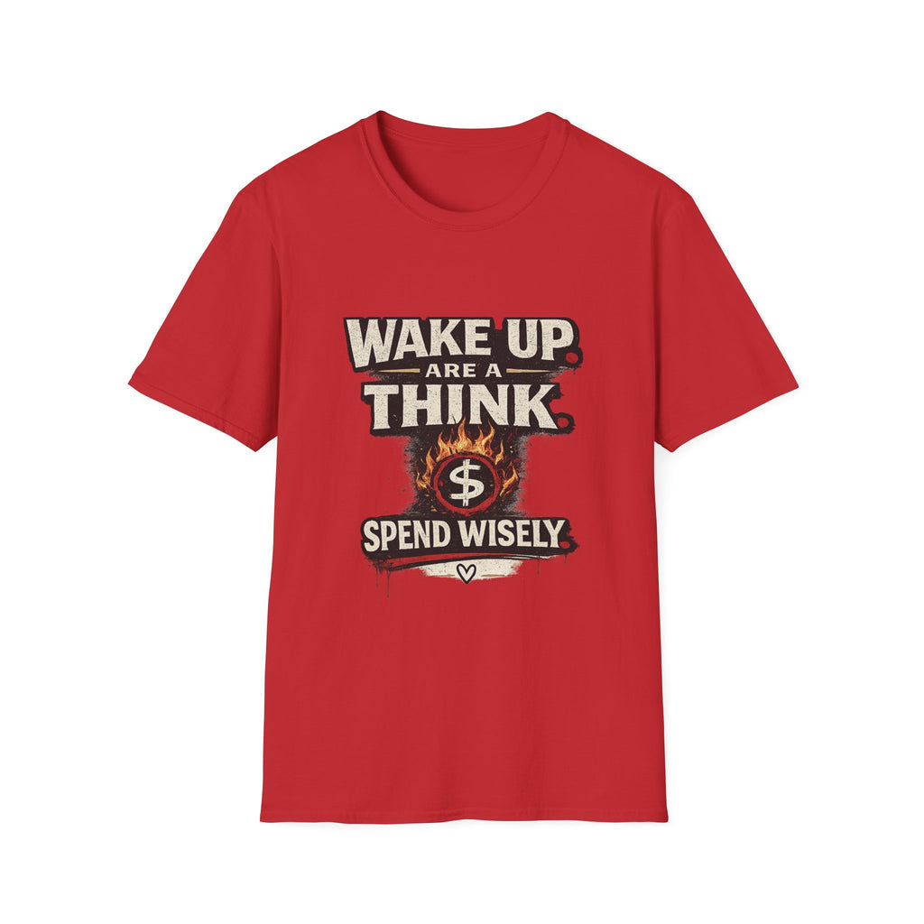 Wake Up Are A Think - Motivational Graphic T-Shirt (Spend Wisely)