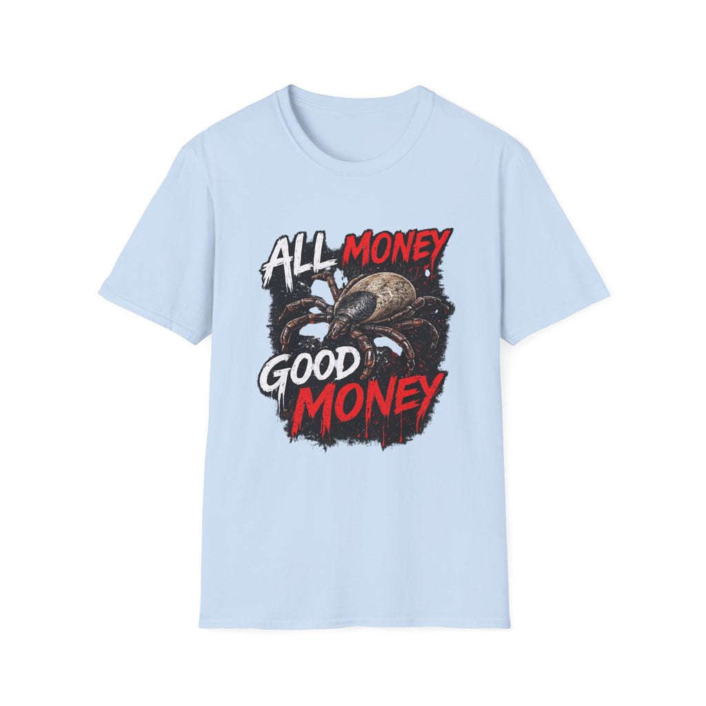 All Money Spider T-Shirt — Bold Gothic Graphic Tee