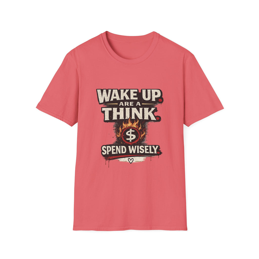 Wake Up Are A Think - Motivational Graphic T-Shirt (Spend Wisely)