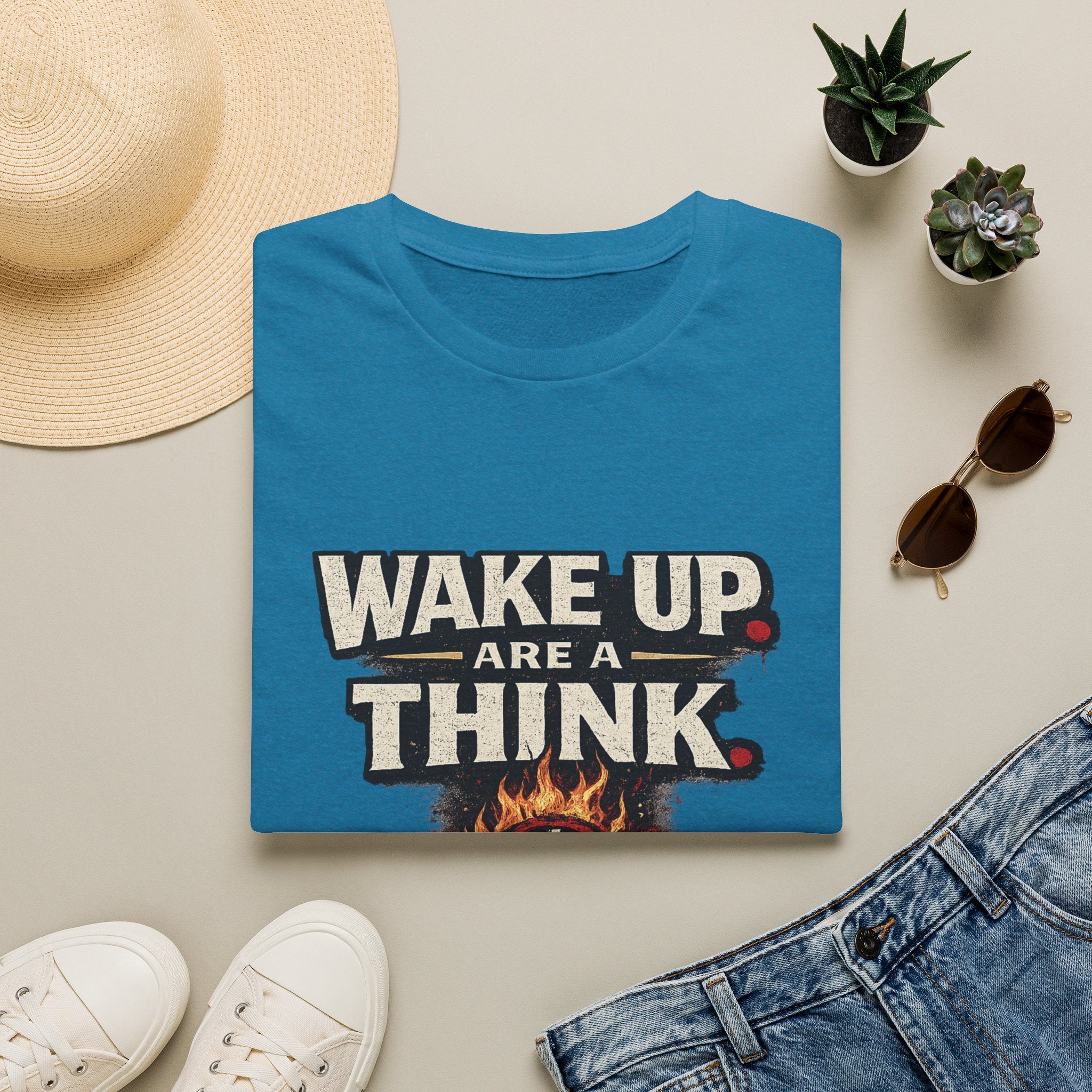 Wake Up Are A Think - Motivational Graphic T-Shirt (Spend Wisely)