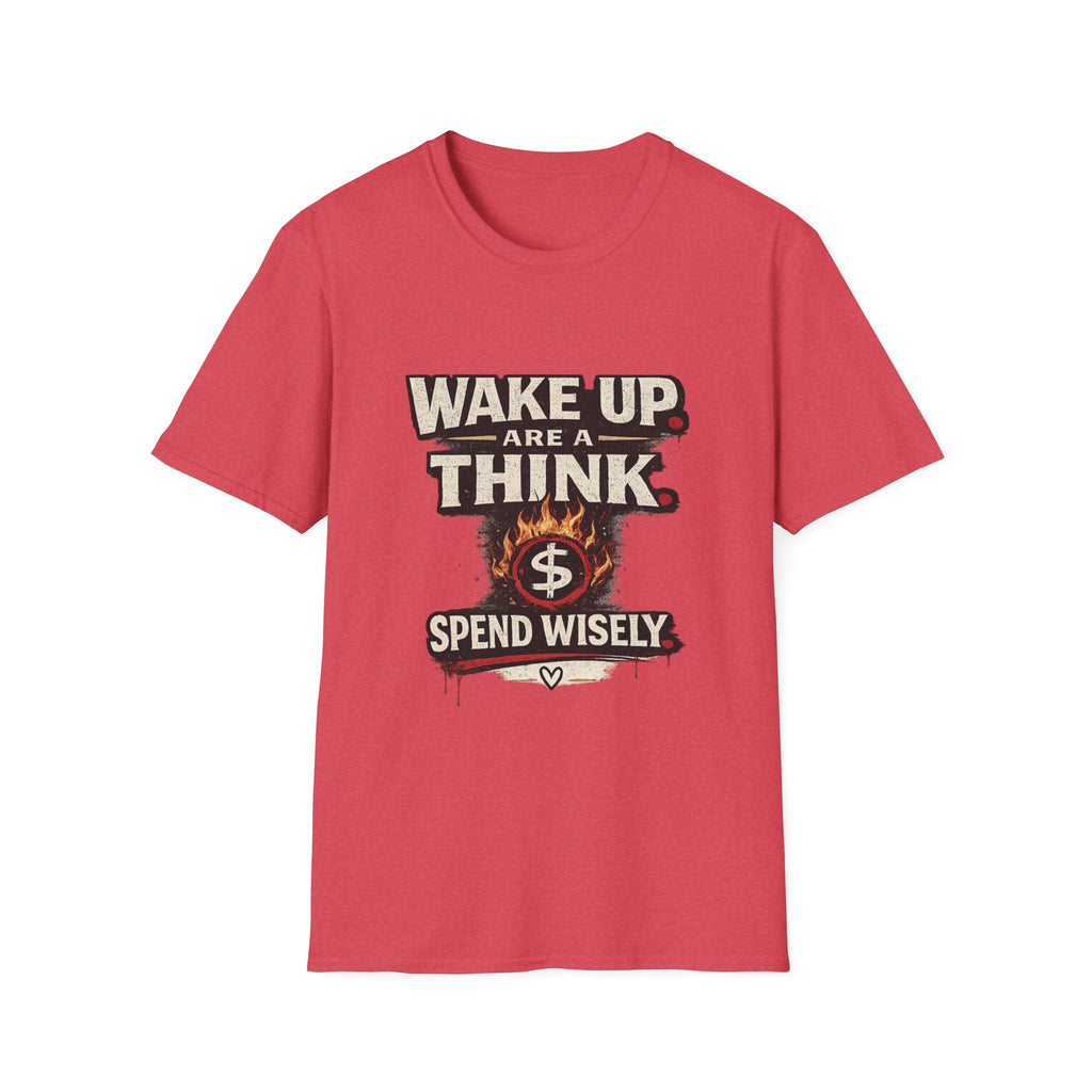 Wake Up Are A Think - Motivational Graphic T-Shirt (Spend Wisely)