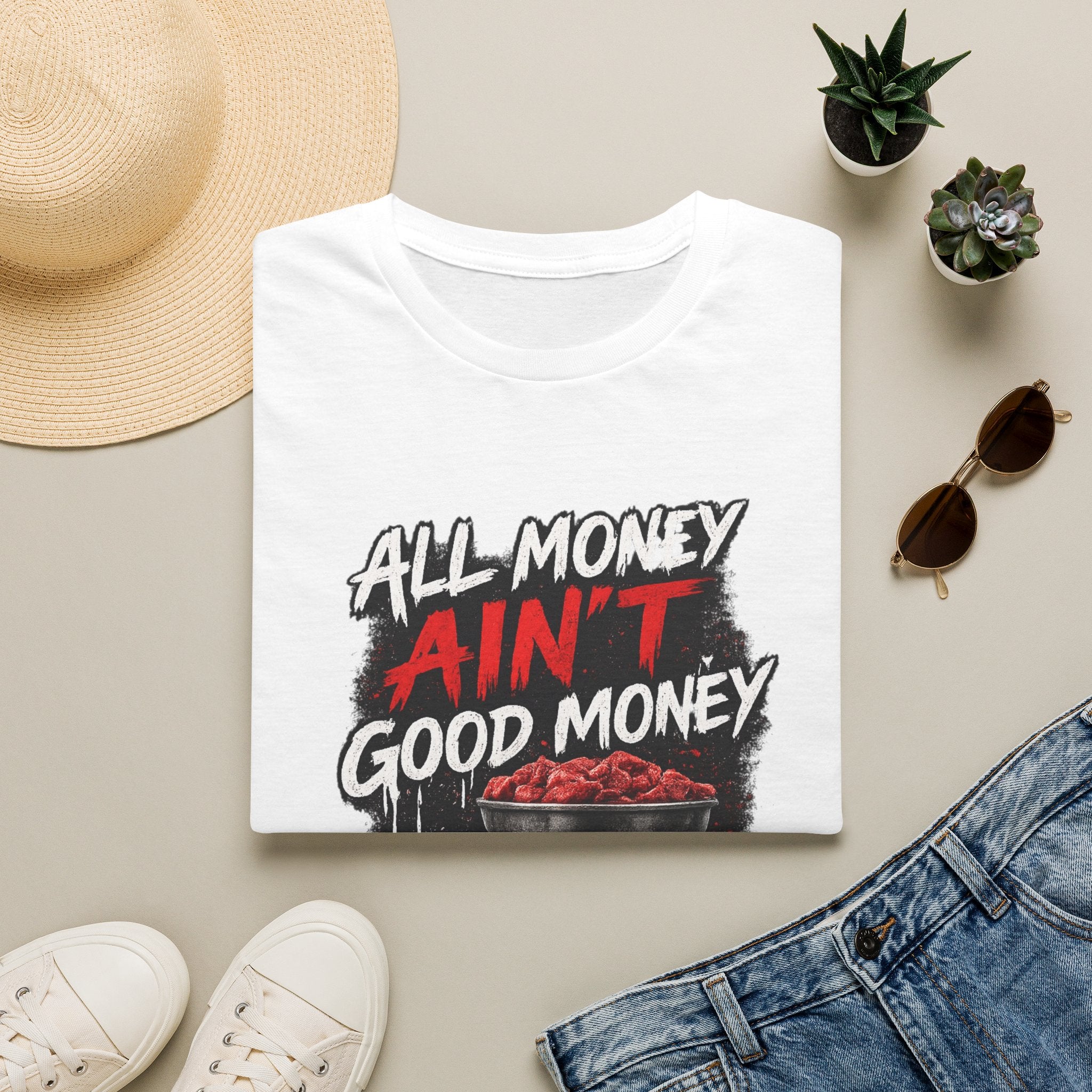 All Money Ain’t Good Money – Meat Grinder Graphic Streetwear Tee