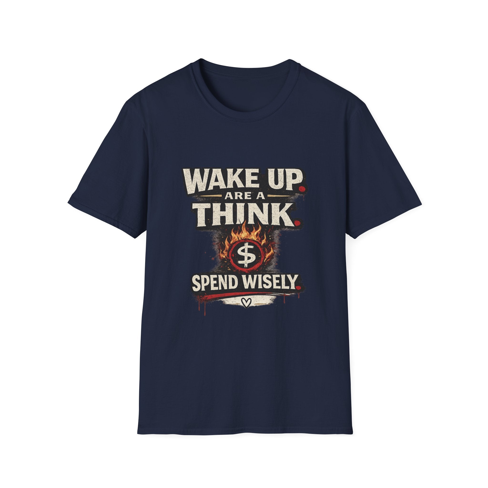 Wake Up Are A Think - Motivational Graphic T-Shirt (Spend Wisely)