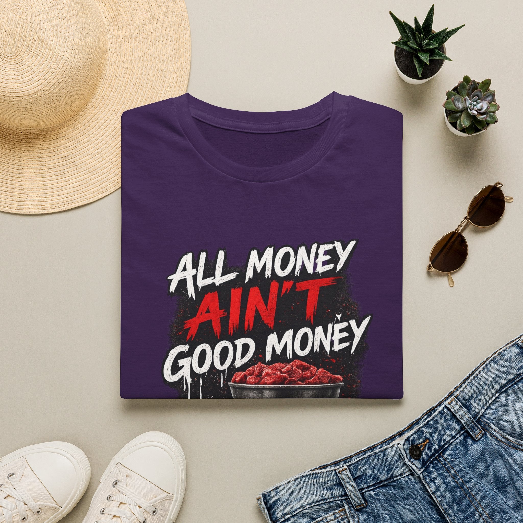 All Money Ain’t Good Money – Meat Grinder Graphic Streetwear Tee
