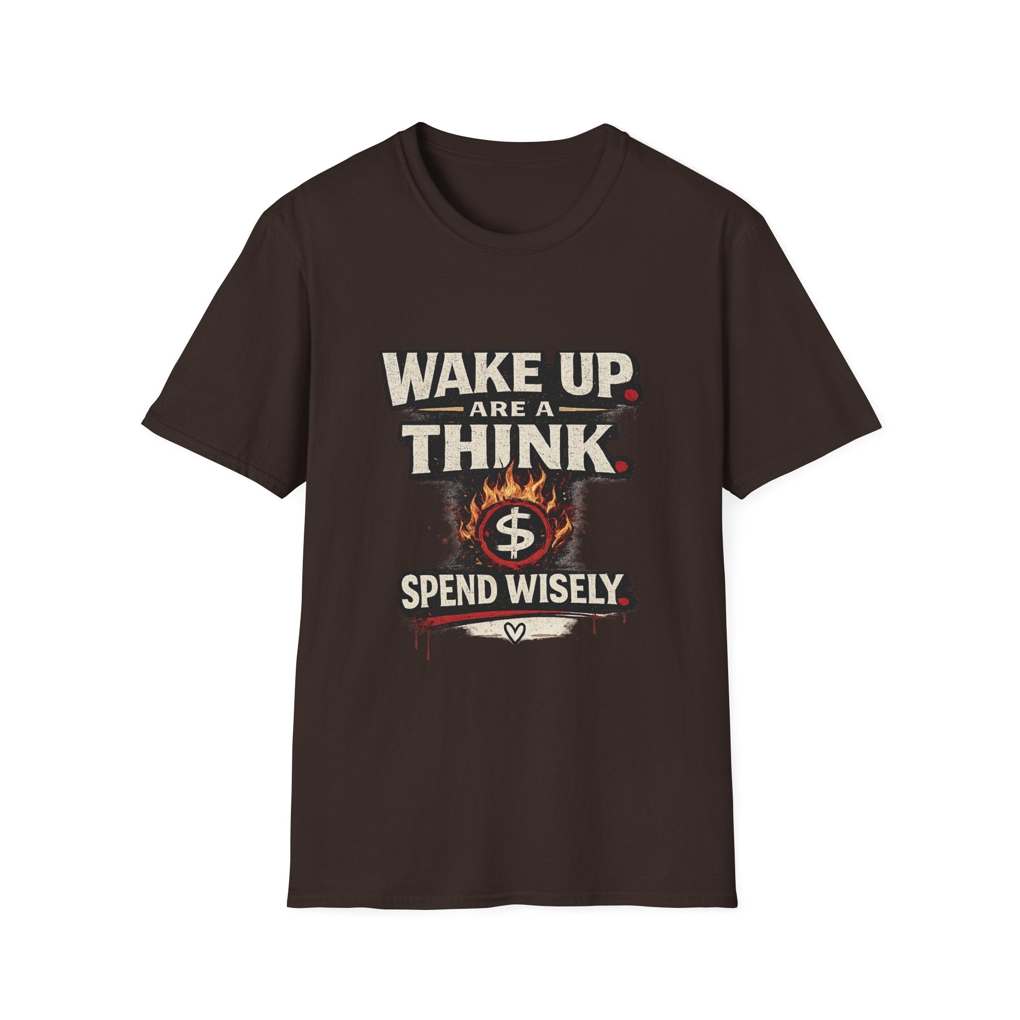 Wake Up Are A Think - Motivational Graphic T-Shirt (Spend Wisely)