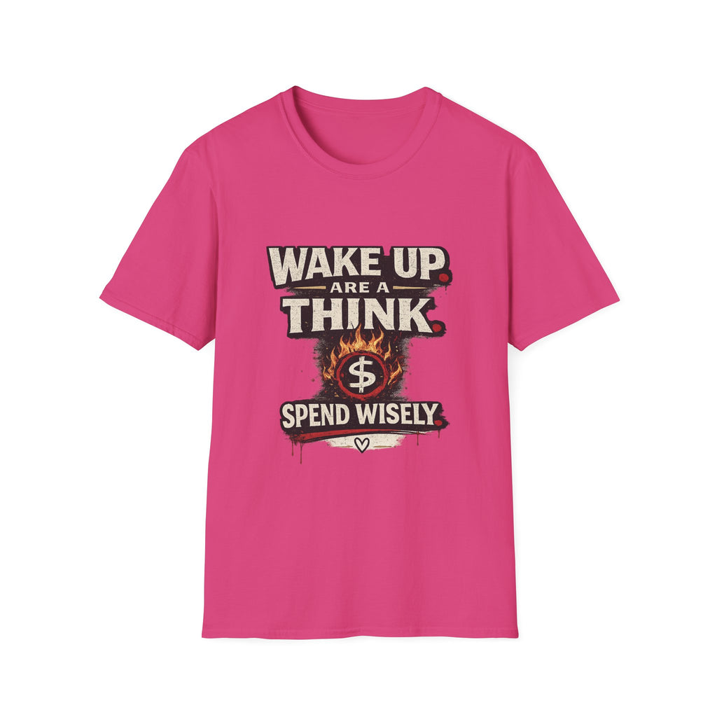 Wake Up Are A Think - Motivational Graphic T-Shirt (Spend Wisely)