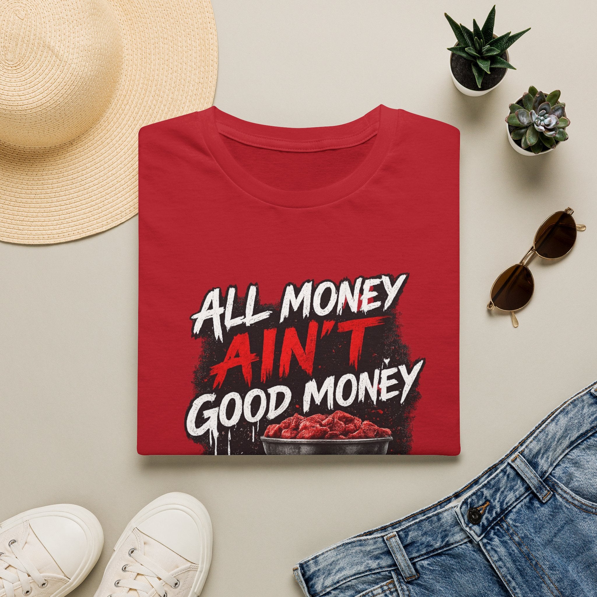 All Money Ain’t Good Money – Meat Grinder Graphic Streetwear Tee