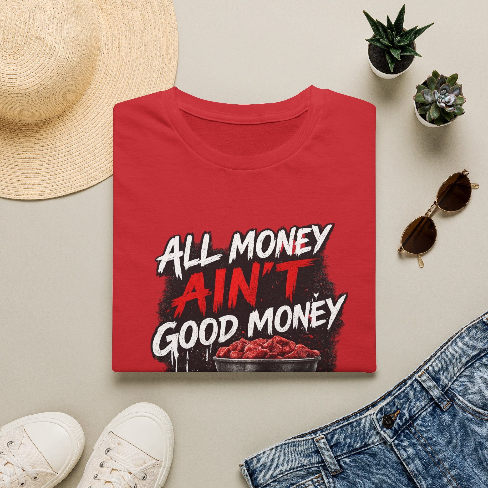 All Money Ain’t Good Money – Meat Grinder Graphic Streetwear Tee