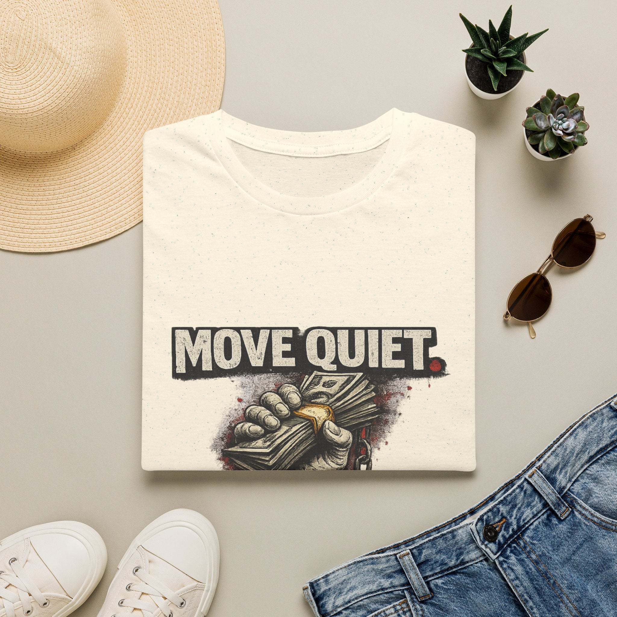 Move Quiet Stay Paid T-Shirt — Stealth Hustle Graphic Tee