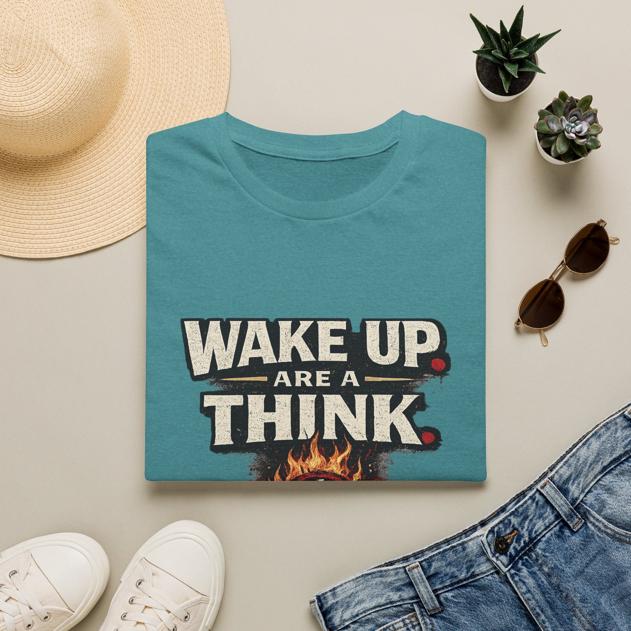 Wake Up Are A Think - Motivational Graphic T-Shirt (Spend Wisely)