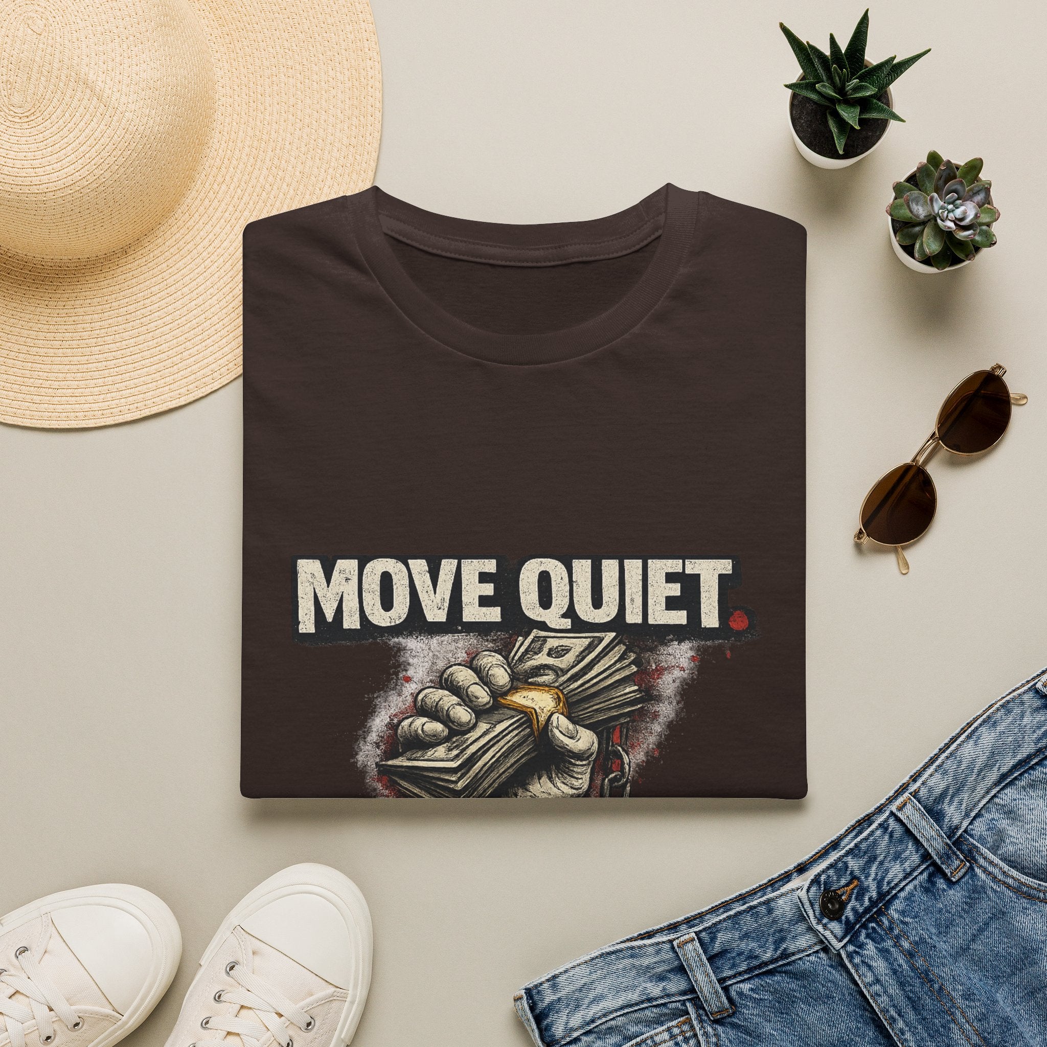 Move Quiet Stay Paid T-Shirt — Stealth Hustle Graphic Tee