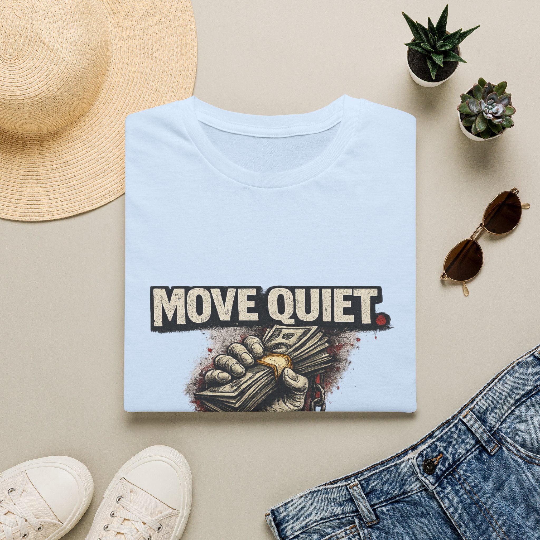 Move Quiet Stay Paid T-Shirt — Stealth Hustle Graphic Tee