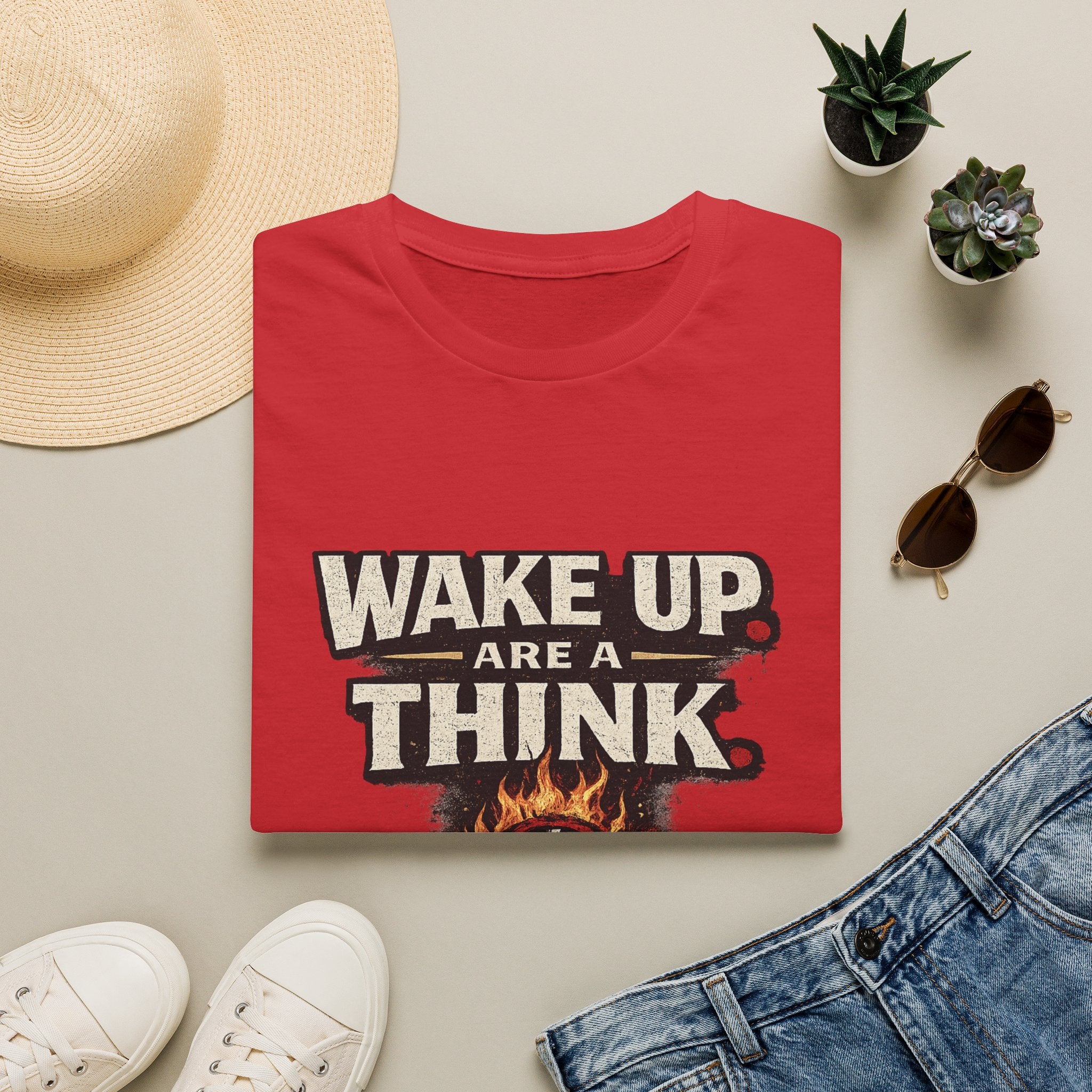 Wake Up Are A Think - Motivational Graphic T-Shirt (Spend Wisely)