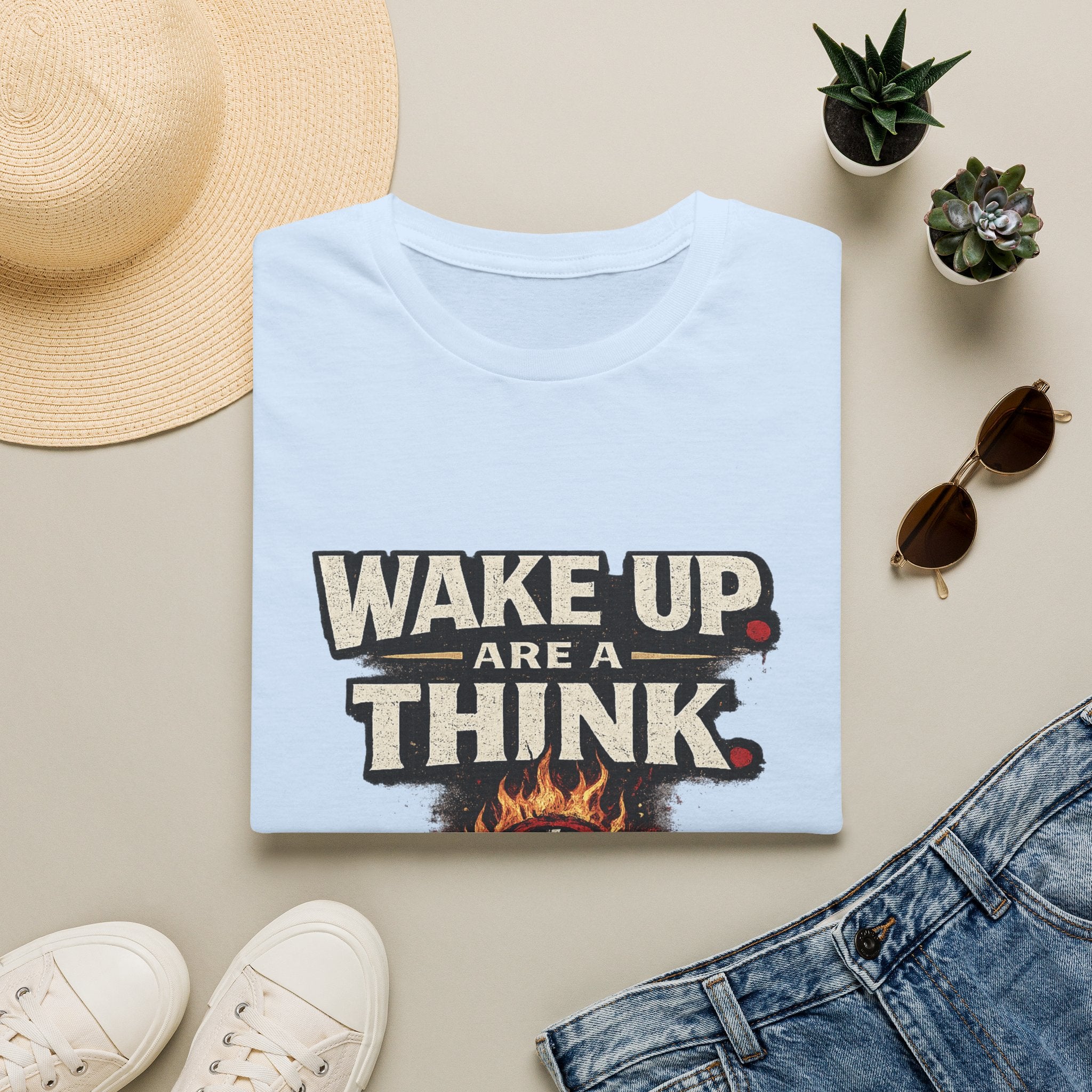 Wake Up Are A Think - Motivational Graphic T-Shirt (Spend Wisely)