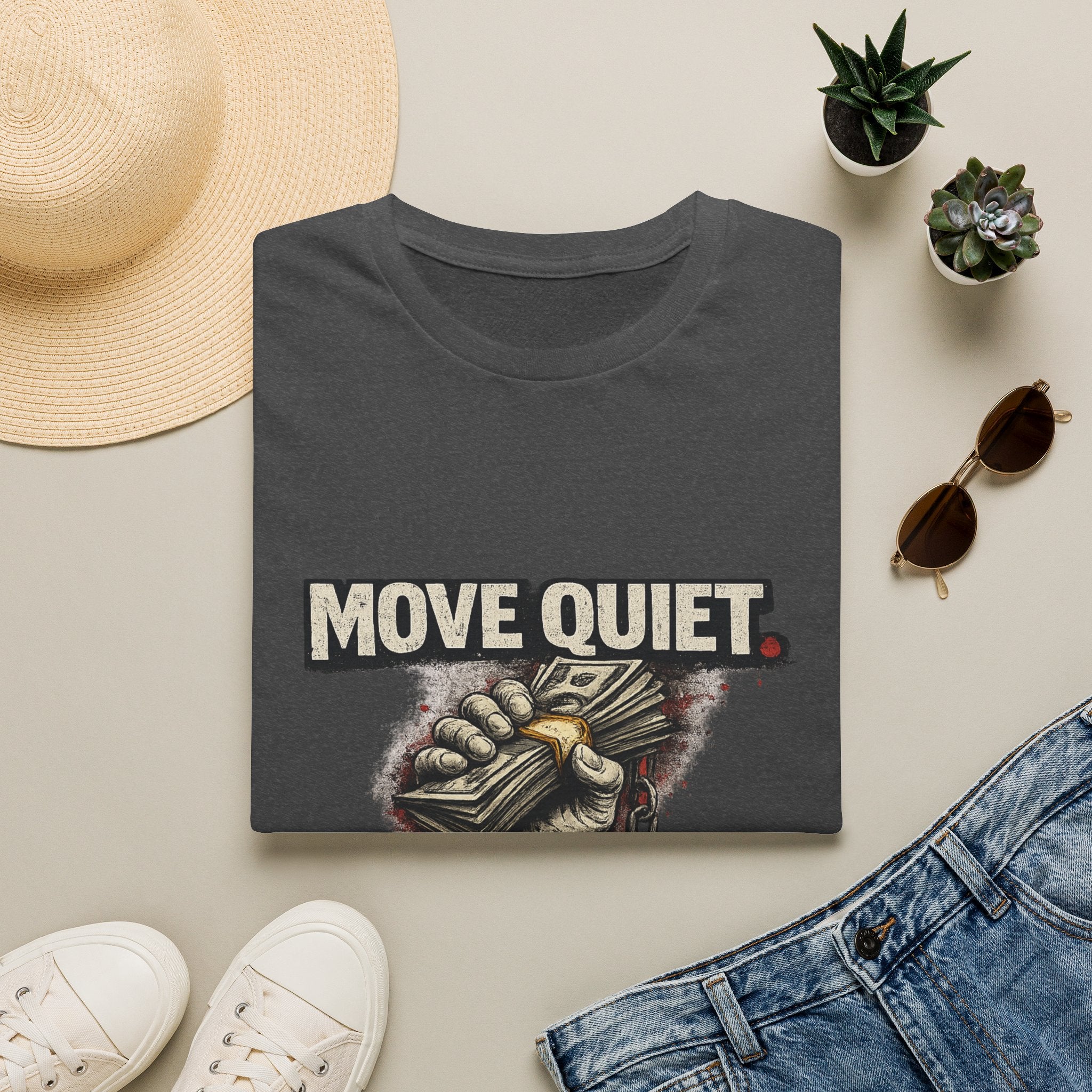 Move Quiet Stay Paid T-Shirt — Stealth Hustle Graphic Tee